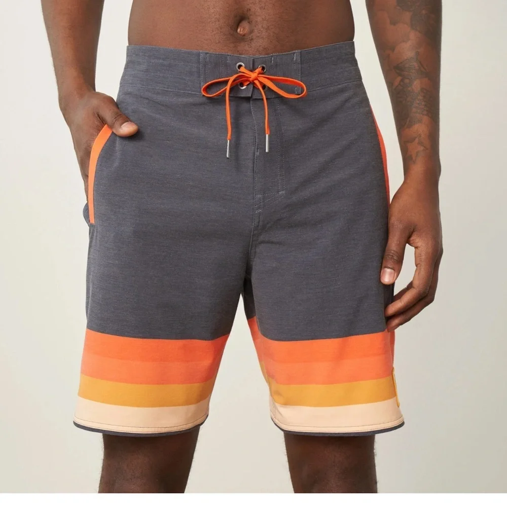 Men's UBB x corona blue gray orange borad shorts size 36